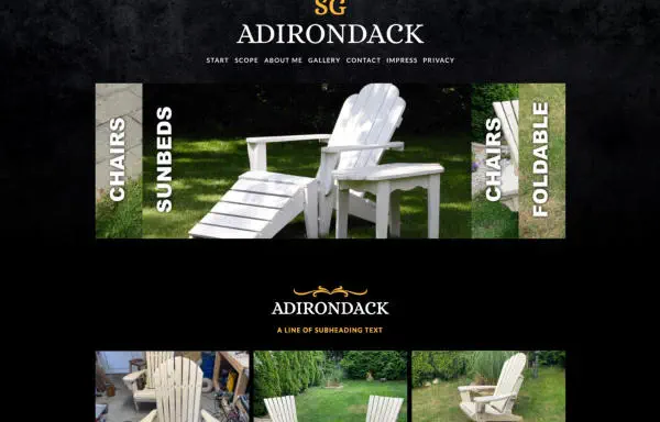 Adirondack Garden Furniture Demo